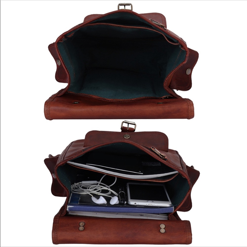 Rustic Town Genuine Leather Backpack - Picture 4 of 8